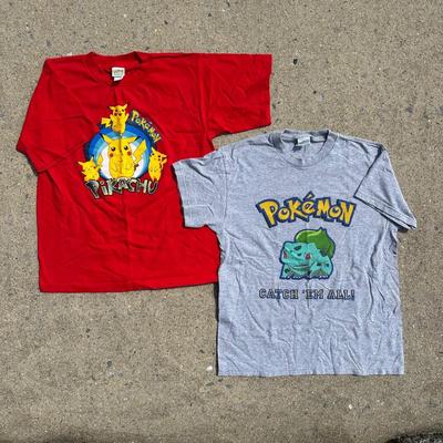 LOT 53A: Two Vintage Pokémon T Shirts (Size Youth XL)