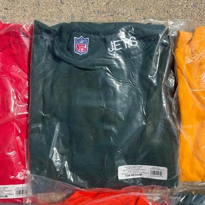 LOT 55A: Collection Of NFL Team Long Sleeve Shirts New With Tags