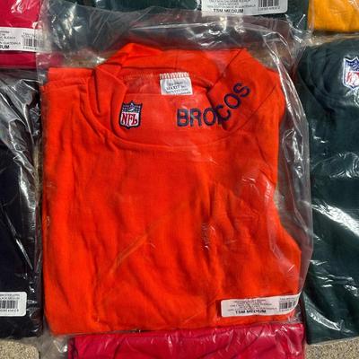 LOT 55A: Collection Of NFL Team Long Sleeve Shirts New With Tags