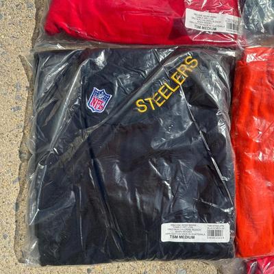 LOT 55A: Collection Of NFL Team Long Sleeve Shirts New With Tags