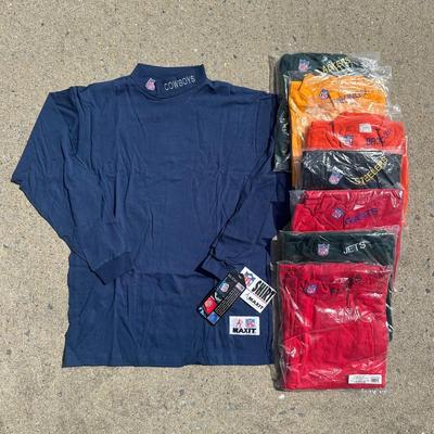 LOT 55A: Collection Of NFL Team Long Sleeve Shirts New With Tags