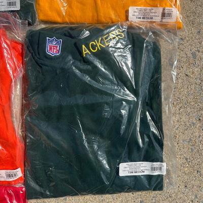 LOT 55A: Collection Of NFL Team Long Sleeve Shirts New With Tags