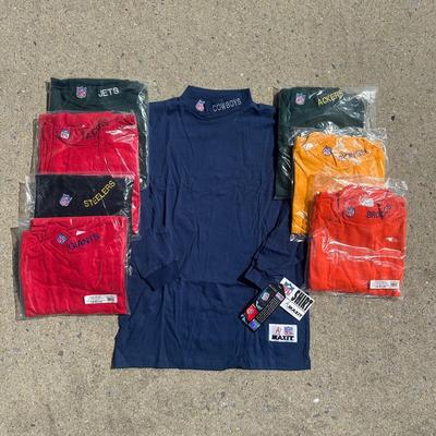 LOT 55A: Collection Of NFL Team Long Sleeve Shirts New With Tags