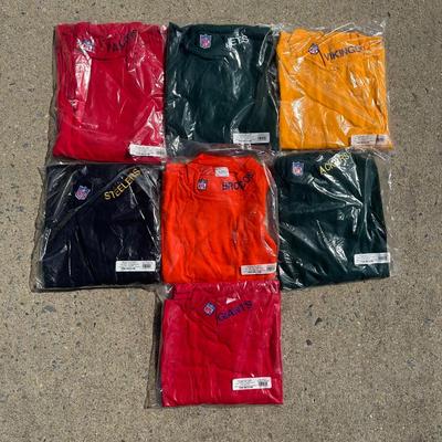 LOT 55A: Collection Of NFL Team Long Sleeve Shirts New With Tags