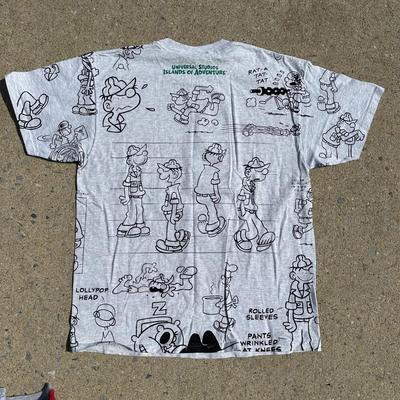 LOT 58A: Vintage Cartoon Character T Shirt Collection w/ Hats - Scooby Doo, Peanuts, Batman & More!