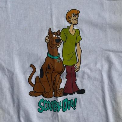 LOT 58A: Vintage Cartoon Character T Shirt Collection w/ Hats - Scooby Doo, Peanuts, Batman & More!