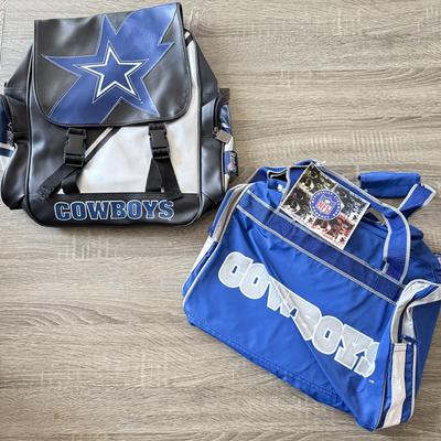 LOT 61B: NFL Dallas Cowboys Bags: Pleather Backpack & NWT Duffel