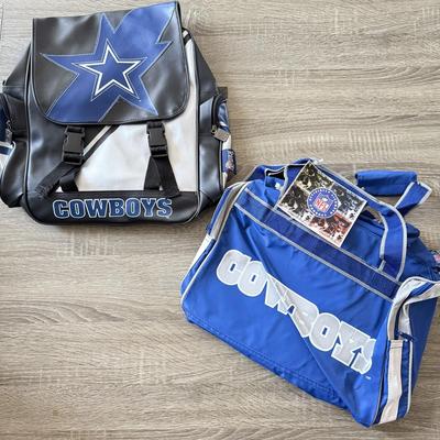 LOT 61B: NFL Dallas Cowboys Bags: Pleather Backpack & NWT Duffel