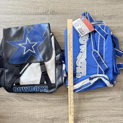 LOT 61B: NFL Dallas Cowboys Bags: Pleather Backpack & NWT Duffel