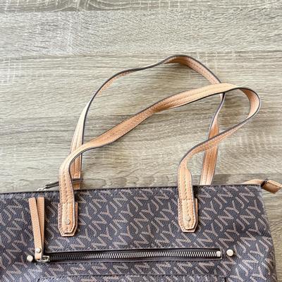 LOT 62B: Handbag Collection: Grey Ugg, Jones New York Signature Logo Print & Structured Geometric Pattern