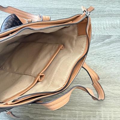 LOT 62B: Handbag Collection: Grey Ugg, Jones New York Signature Logo Print & Structured Geometric Pattern