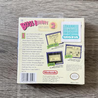 LOT 64L: NIP Nintendo Game Boy Games: Kirby’s Dream Land 2, Tennis & The Bugs Bunny Crazy Castle 2