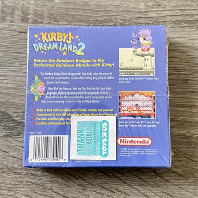 LOT 64L: NIP Nintendo Game Boy Games: Kirby’s Dream Land 2, Tennis & The Bugs Bunny Crazy Castle 2