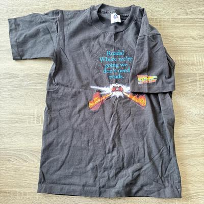 LOT 65W: Youth Large Universal Studios Back to the Future “Roads?” Quote T-Shirt