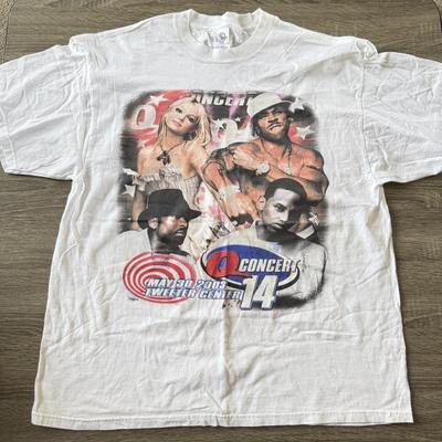 LOT 72W: 2003 Y2K Q102 Q Concert 14 Tweeter Center T-Shirt (XL): Britney Spears, LL Cool J & More