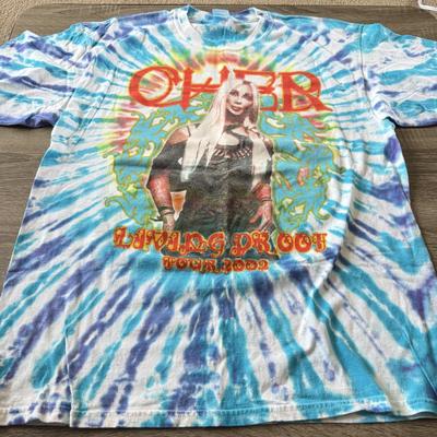 LOT 74W: 2002 Tie Dye Cher Living Proof Tour Shirt (XL)
