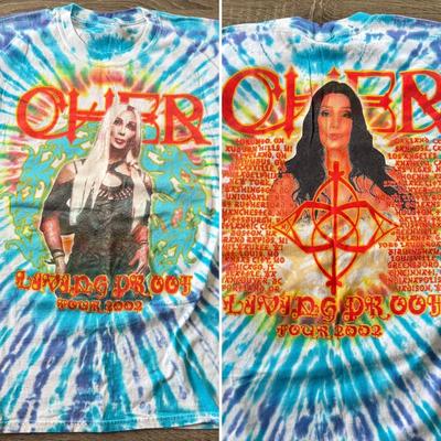 LOT 74W: 2002 Tie Dye Cher Living Proof Tour Shirt (XL)