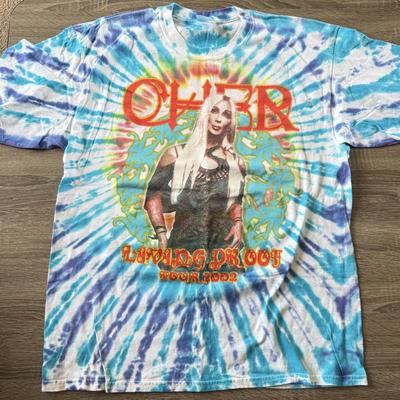 LOT 74W: 2002 Tie Dye Cher Living Proof Tour Shirt (XL)