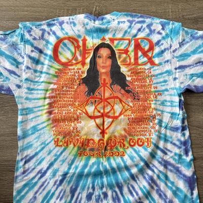 LOT 74W: 2002 Tie Dye Cher Living Proof Tour Shirt (XL)