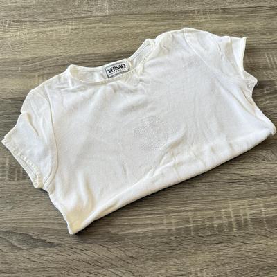 LOT 78A: White Ladies' Versace Intensive Logo Tee (Large)