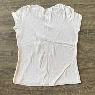 LOT 78A: White Ladies' Versace Intensive Logo Tee (Large)