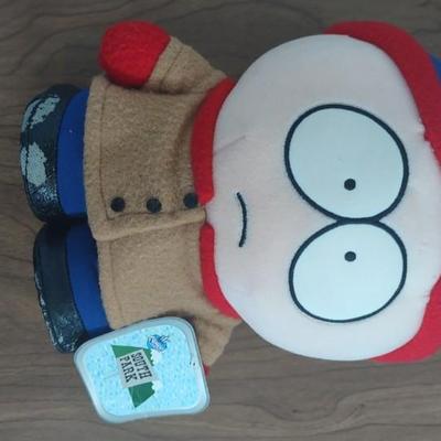 LOT 83B: South Park Character Plush Dolls and Kenny on Toilet NIP Poster