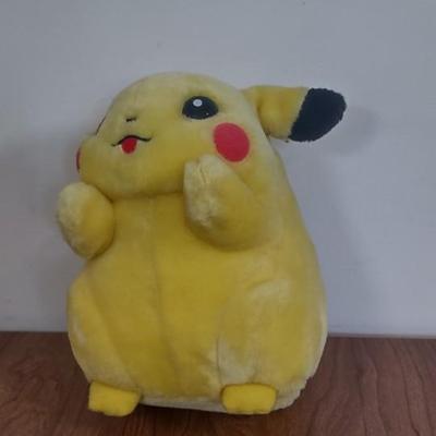 LOT 84B: 90s Toys: Pikachu Plush w/ Working Sounds, Tommy Pickles Rugrats Doll, Stuart Little, Clifford & More