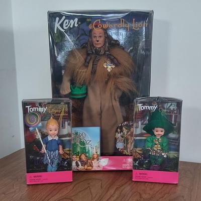 LOT 85B: NRFB Mattel Barbie Wizard of Oz Ken as the Cowardly Lion & Tommy as Munchkins