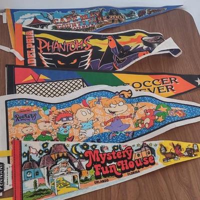 LOT 94A: 90s/2000s Wall Pennants: Rugrats, Philadelphia Phantoms, Cape May & More