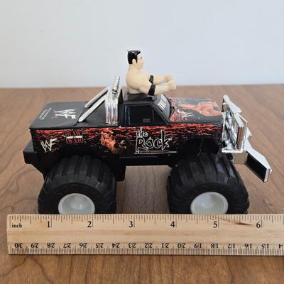 LOT 97B: The Rock Truck & Steve Austin, & Kane Motorcycle Toys