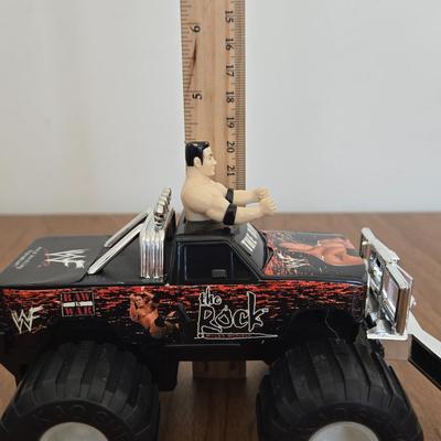 LOT 97B: The Rock Truck & Steve Austin, & Kane Motorcycle Toys