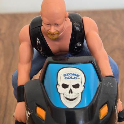 LOT 97B: The Rock Truck & Steve Austin, & Kane Motorcycle Toys