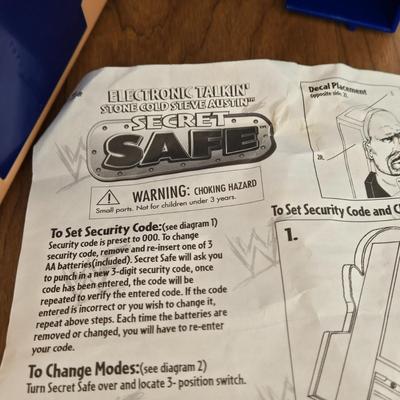 LOT 98B: Steve Austin Safe & Undertaker & Steve Austin Coin Banks