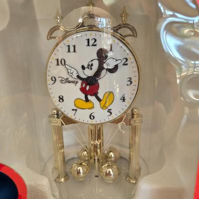 LOT 100A: NIB Disney Minnie and Mickey Anniversary Clocks