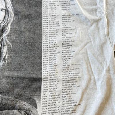 LOT 103A: 2004 Britney Spears The Black Onyx Hotel Tour T-Shirt (XL)