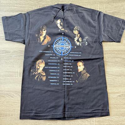 LOT 104A: Y2K Backstreet Boys Black & Blue CD & Tour T-Shirt