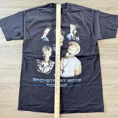 LOT 104A: Y2K Backstreet Boys Black & Blue CD & Tour T-Shirt