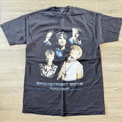 LOT 104A: Y2K Backstreet Boys Black & Blue CD & Tour T-Shirt