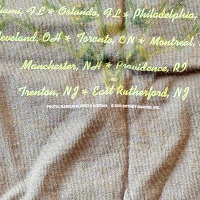 LOT 106A: 2004 Britney Spears The Onyx Hotel Green Tour T-Shirt (XL)