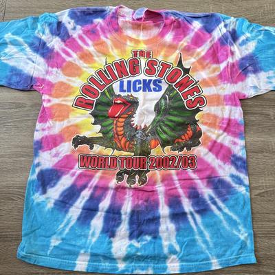 LOT 108A: 2002 Tie Dye The Rolling Stones Licks World Tour T-Shirt (XL)