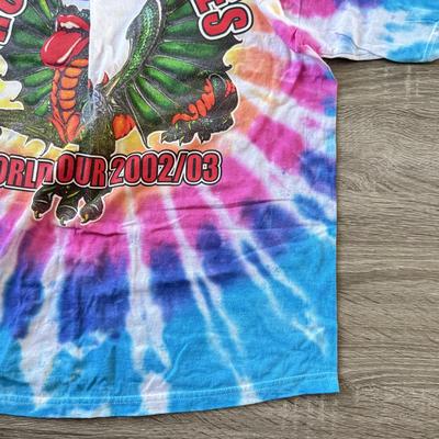 LOT 108A: 2002 Tie Dye The Rolling Stones Licks World Tour T-Shirt (XL)