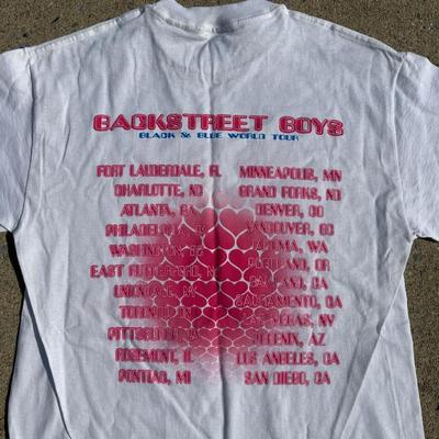 LOT 122A: Vintage Y2K Backstreet Boys & Signed No Secrets Tour T Shirts