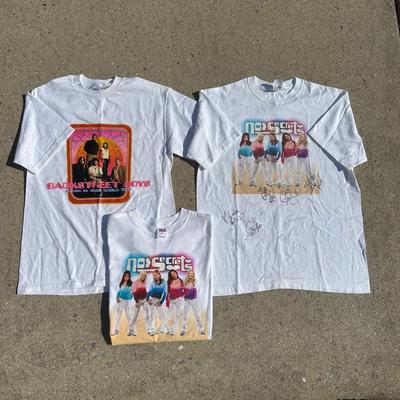 LOT 122A: Vintage Y2K Backstreet Boys & Signed No Secrets Tour T Shirts