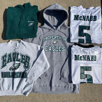 LOT 123A: Vintage/Modern Eagles Clothing! Hoodie, Sweatshirts, Jerseys & More