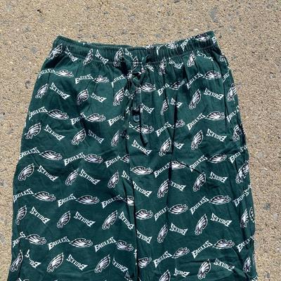 LOT 125L: Philadelphia Eagles Pajamas, Sweat Pants, Hats & More