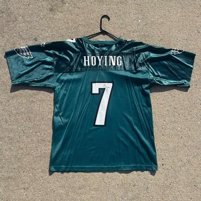 LOT 127A: Vintage Philadelphia Eagles Bobby Hoying Starter Jersey Believed to be Signed by Tom Hutton & Mike Zordich