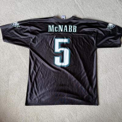 LOT 130A: 2000s NFL Players Inc Donovan McNabb Black Eagles Jersey (XL)