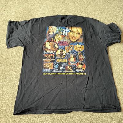 LOT 131B: 2003 Tie Dye Q102 Q Concert 14 Tweeter Center Shirt (Medium), Concert 2000 T-Shirt, Black Q14 T-Shirt (XL), QConcert 2000...