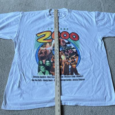 LOT 131B: 2003 Tie Dye Q102 Q Concert 14 Tweeter Center Shirt (Medium), Concert 2000 T-Shirt, Black Q14 T-Shirt (XL), QConcert 2000...