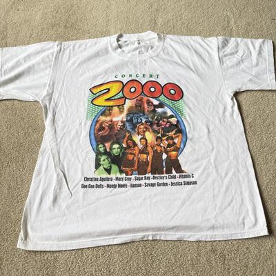 LOT 131B: 2003 Tie Dye Q102 Q Concert 14 Tweeter Center Shirt (Medium), Concert 2000 T-Shirt, Black Q14 T-Shirt (XL), QConcert 2000...